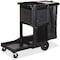 Rubbermaid Commercial Executive Cleaning Cart, 21-3/4"x46"x38", Black RCP1861430 - alternate 1